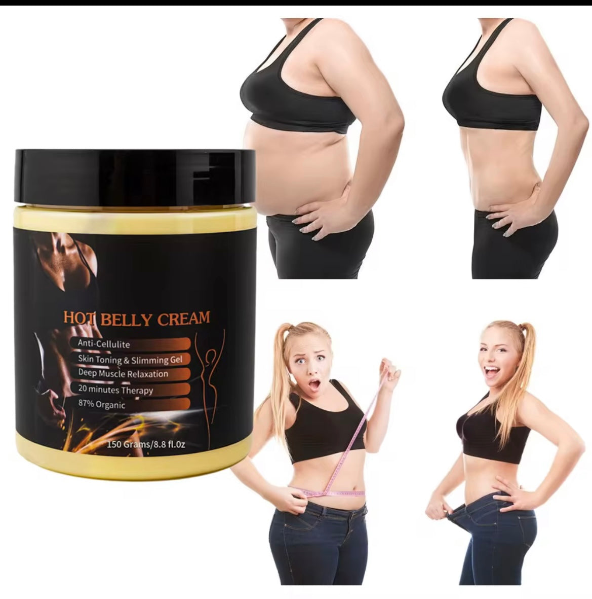 Hot Belly Cream – Slimming & Anti-Cellulite Fat Burner