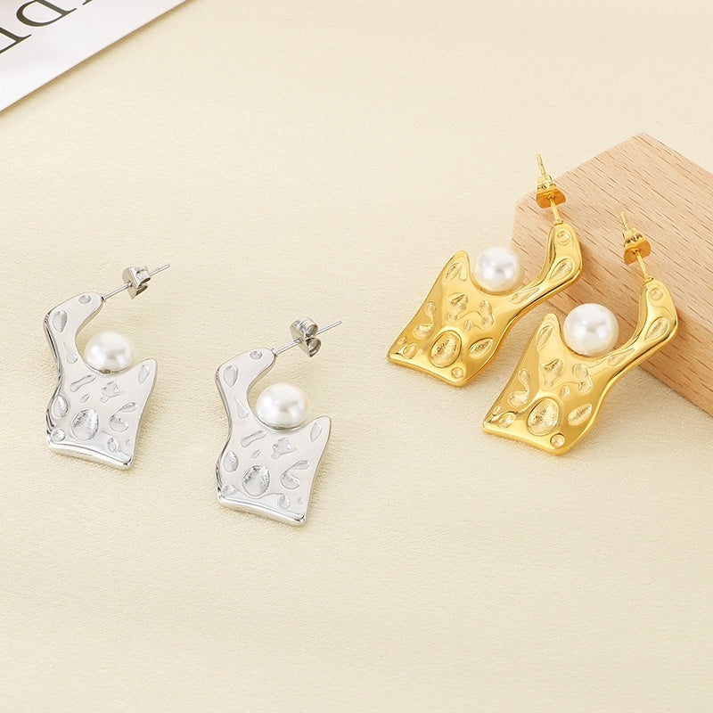 1 Pair Casual Simple Style Streetwear Geometric 304 Stainless Steel 18K Gold Plated Ear Studs